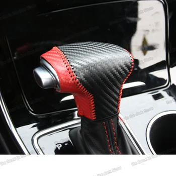 

Lsrtw2017 carbon fiber leather car gear lever shift knob cover for kia sportage ql 2015 2016 2017 2018 2019 2020 accessories gt