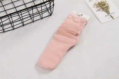 Новые прозрачные блестящие сетчатые носки для детей ясельного возраста, 4 цвета шикарные ультра-тонкие газовые детские носки для девочек Sox От 3 до 12 лет - Цвет: 001
