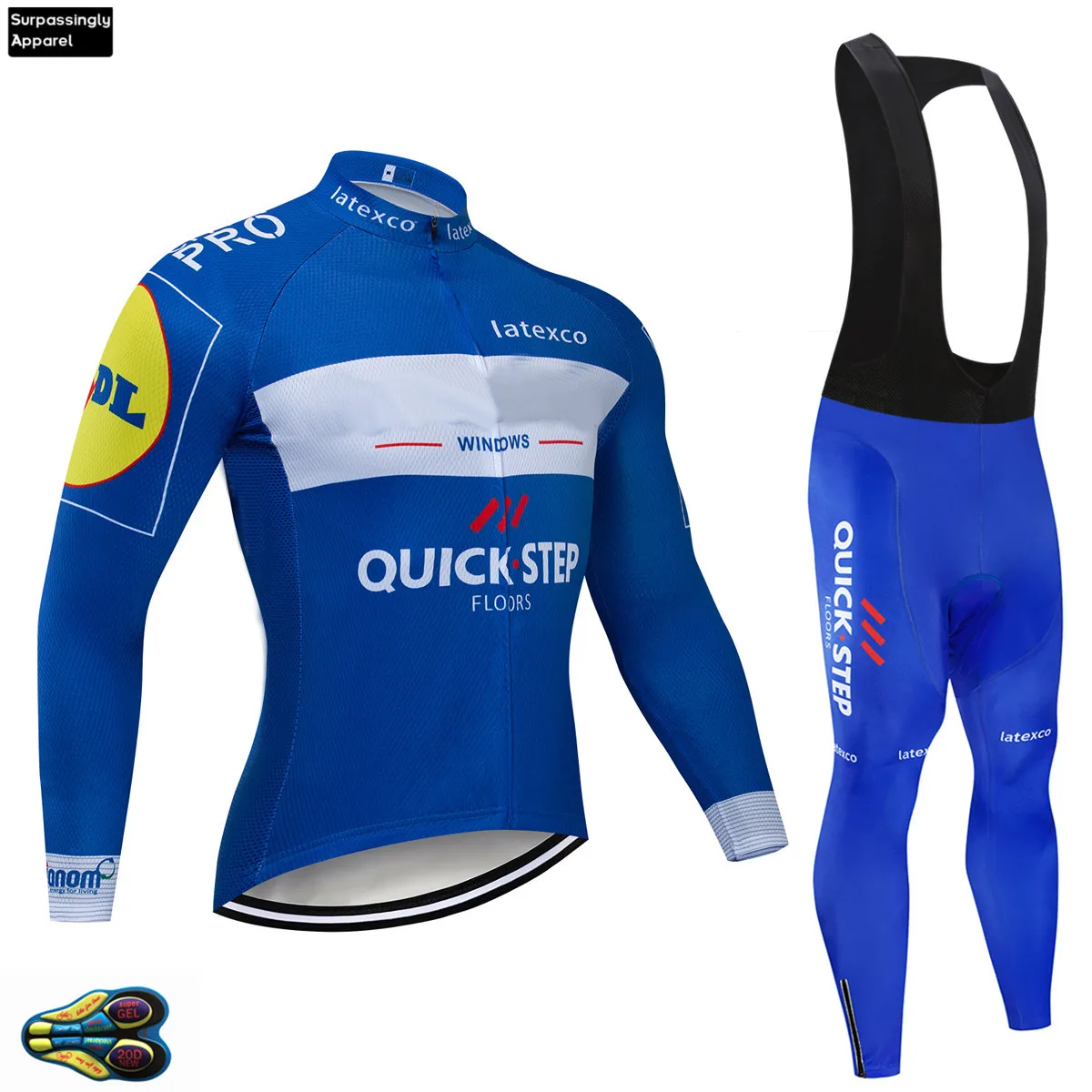 quickшаг Велоспорт Джерси синий 12D Pad велосипед брюки набор MTB Ropa Ciclismo весна осень длинный велосипедный майон брюки