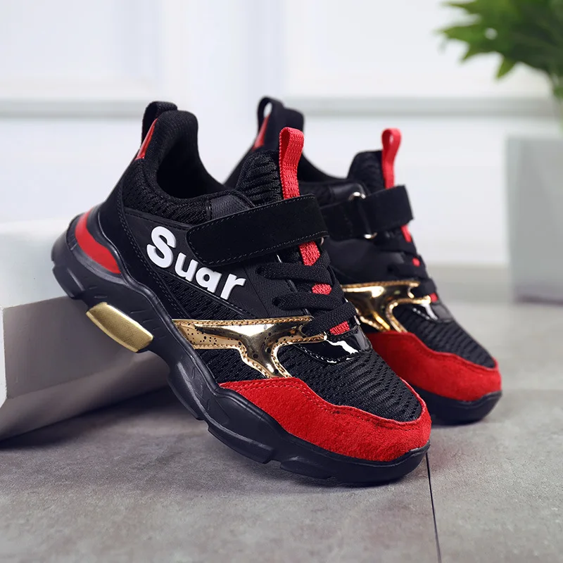 

Children Sports Shoes BOY'S Shoe Spring And Autumn 2019 New Style Spring Korean-style Mesh Big Virgin Boy Running Shoes