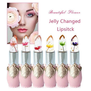 

Magic Temperature Changed Color Lipstick Flowers Gold Foil Color Lip Oil Moisture Color Crystal Clear Warm Makeup Cosmetics