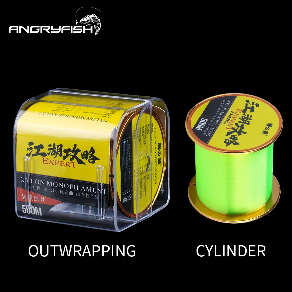 

Angryfish 500M Nylon Fishing Line Monofilament Material Super Strong Carp Fishing Line