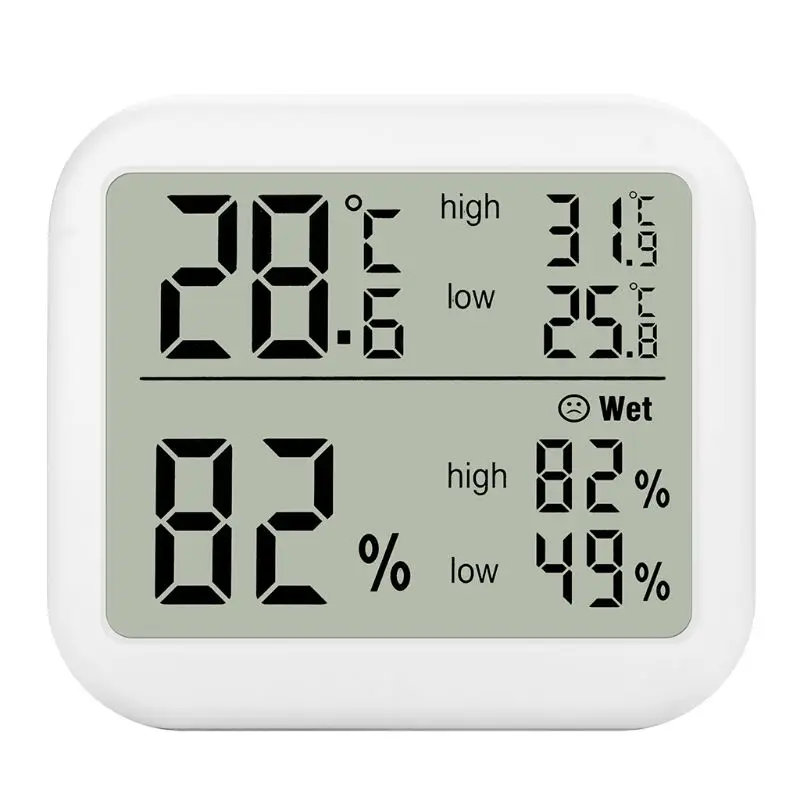 Digital Thermometer Humidity Monitor Degree Max Min Record for Home Greenhouse