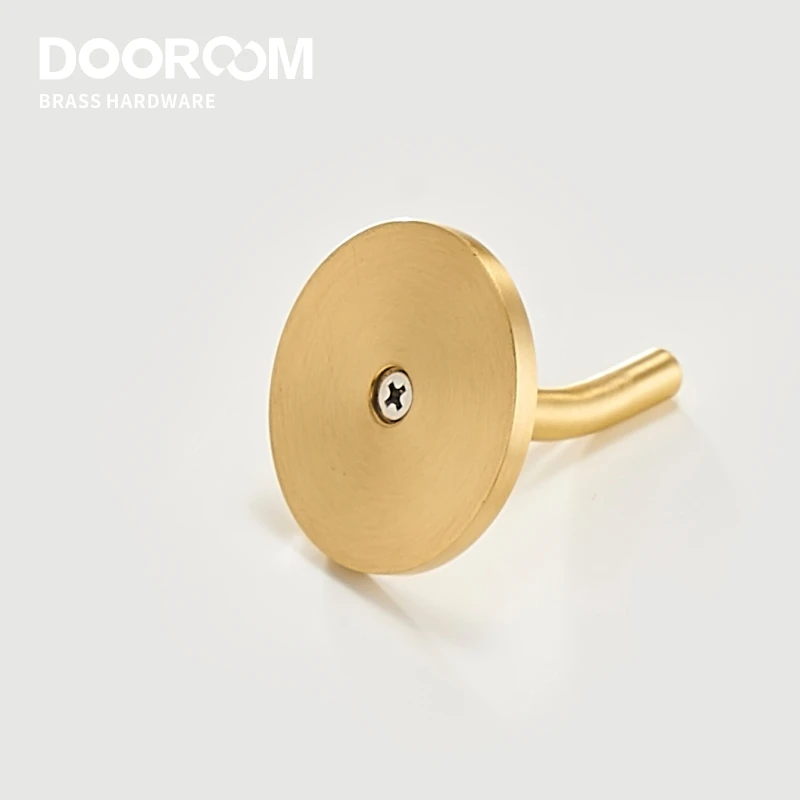 Dooroom Brass Punch Free Bearing Hooks Bathroom Indoor Kitchen Hallway Wall Clothes Hooks Wall Hangings Row Nordic