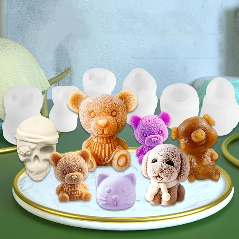 Новый 3D ледяной кубик маленький медвежонок форма для шоколада поднос мороженого