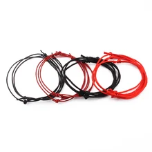 50 шт./лот ручной работы Красный Черный Натуральная кожа/нейлон хлопок шнур Kabbalah Lucky браслеты и браслеты для женщин мужчин ювелирные изделия подарок