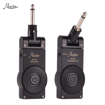 

Rowin WS-20 2.4G Wireless Rechargeable Electric Guitar Transmitter Receiver Set 30 Meters Transmission Range with USB Cable