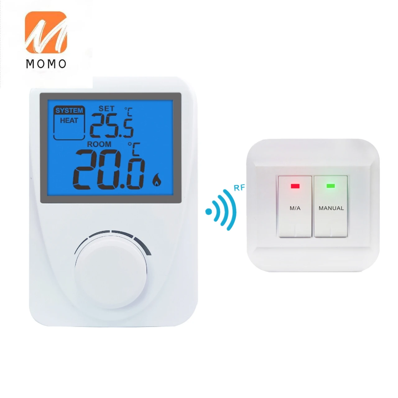 Digital Wireless Heating RF Room Thermostat For Hotel Home 6W