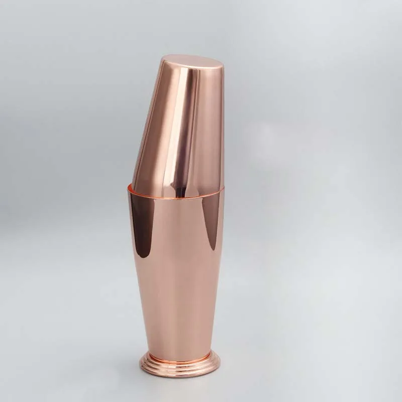 Rose gold 304 Бостонский шейкер для коктейлей из нержавеющей стали, классический креативный Снежный граммовый инструмент для коктейлей - Цвет: Rose gold