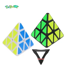 Черный белый 3*3*3 Пирамида скорость магический куб 98*98*98 мм образовательная игрушечная головоломка cubo magico специальные игрушки для детей