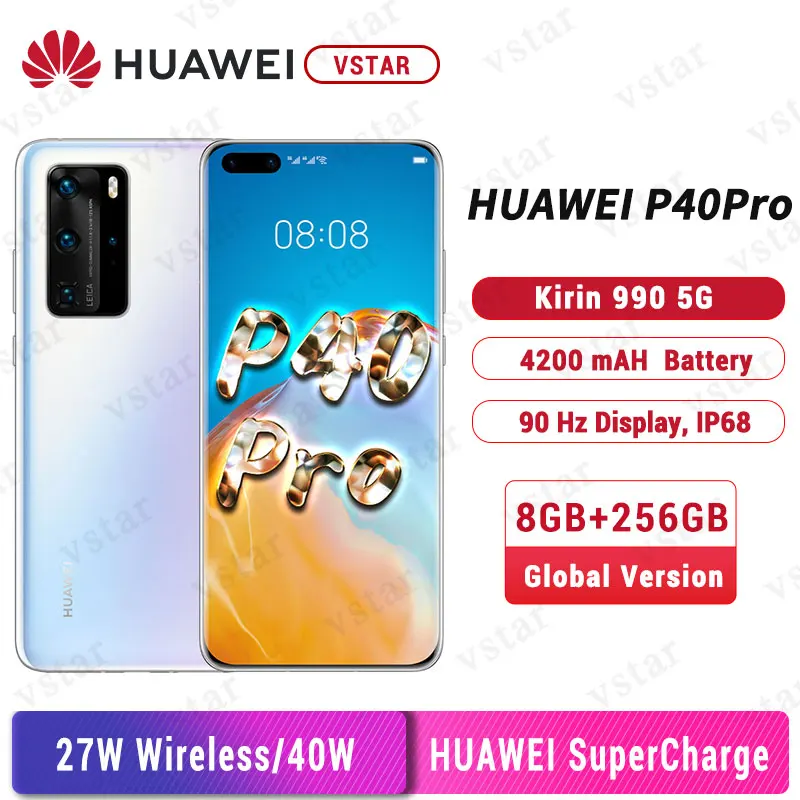 Глобальная версия Huawei P40 Pro 5G смартфон 6 58 дюймов Kirin 990 Octa Core Android 10 SA/НСА в Wi Fi жест