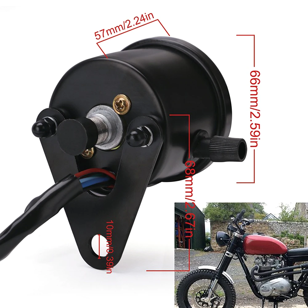 12V двойной мотоцикл Скорость ometer одометром Скорость метр с Светодиодный индикатор Аксессуары для мотоциклов