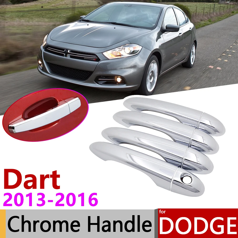 Роскошная хромированная накладка на дверную ручку для Dodge Дротика 2013 ~ 2016