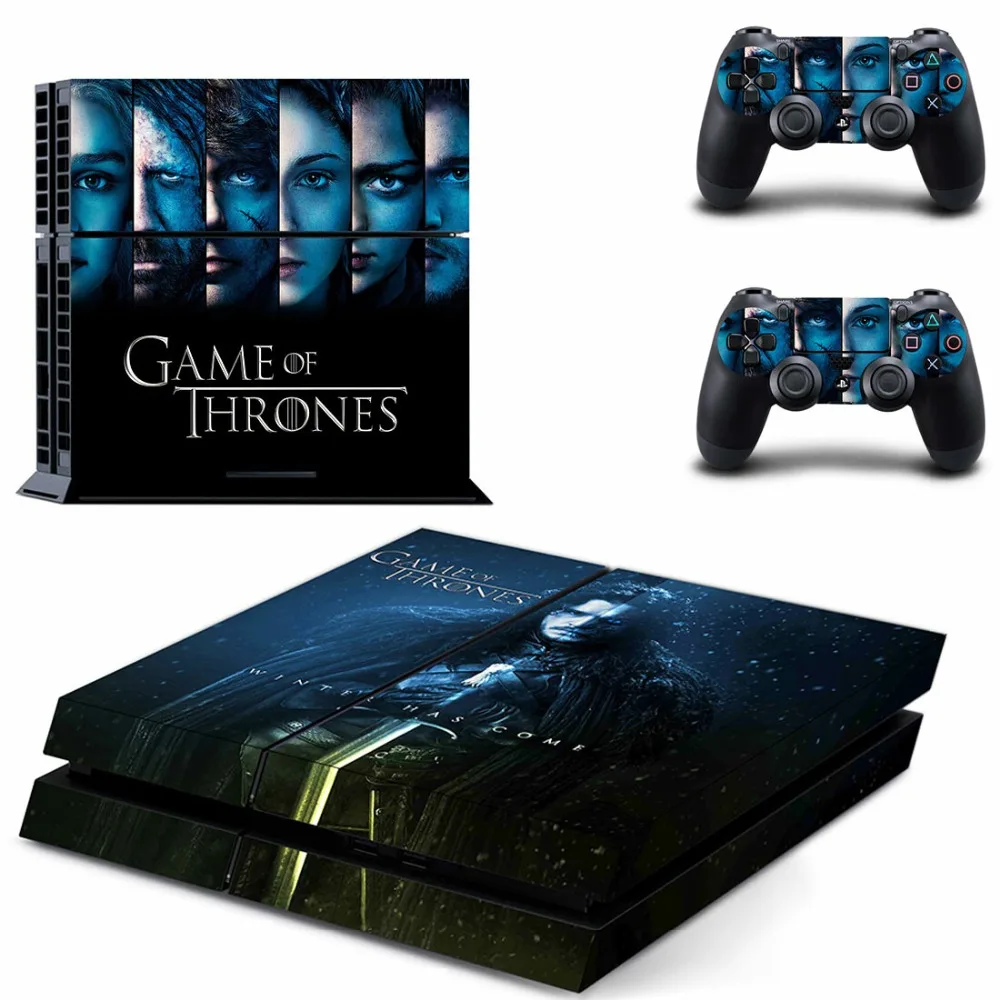 Игра престолов PS4 наклейка s Play station 4 кожа PS 4 наклейки Наклейки Обложка для playstation 4 PS4 консоль и контроллер Кожа винил - Цвет: Зеленый