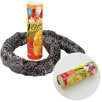 

2019 New Prank Props Potato Snake Potato Chip Funny Tricky Toys Can Jump Fake Snake April Fool Day Halloween Party Decoration
