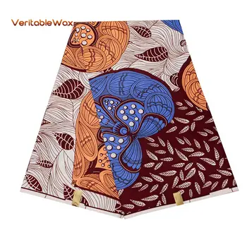 

Veritablewax Ankara African Polyester Wax Print Fabric Binta Real Wax High Quality 6 yards African Fabric for Party Dress FP6294