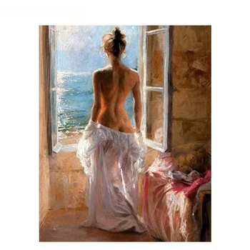 

GATYZTORY Beauty Figure DIY Painting By Numbers HandPainted Oil Painting Drawing On Canvas Kill Time Home Decor Accessories