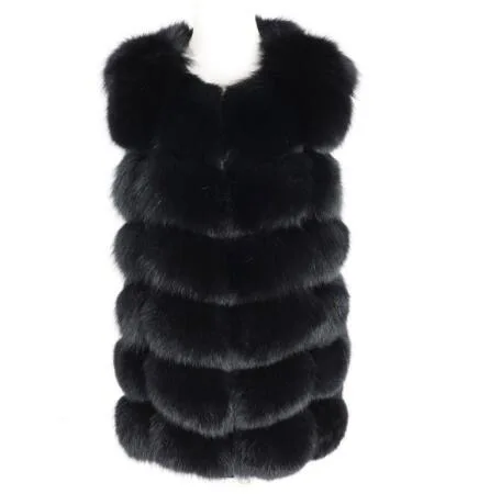 new Women Winter coat Real Fox Fur Coat natural fur Vest Coats Short Natural Real Fur Coat real Fur Jacke - Color: 17