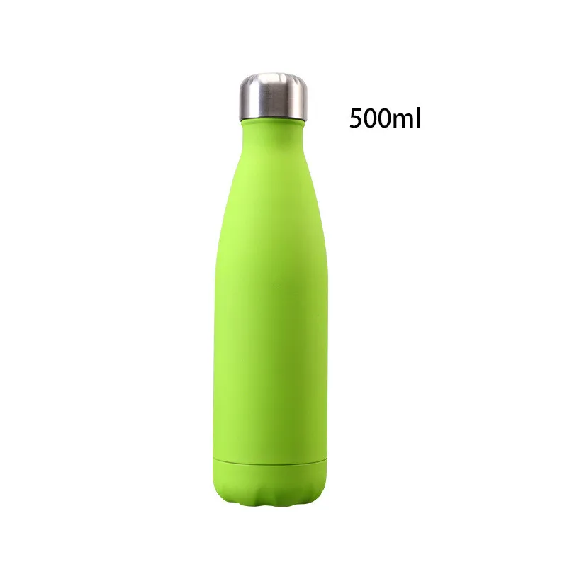 FSILE 500 мл My Bottle бутылка для воды из нержавеющей стали спортивный термоизоляционный шейкер для напитков бутылка для детей Питьевая Посуда для напитков - Цвет: Olive green