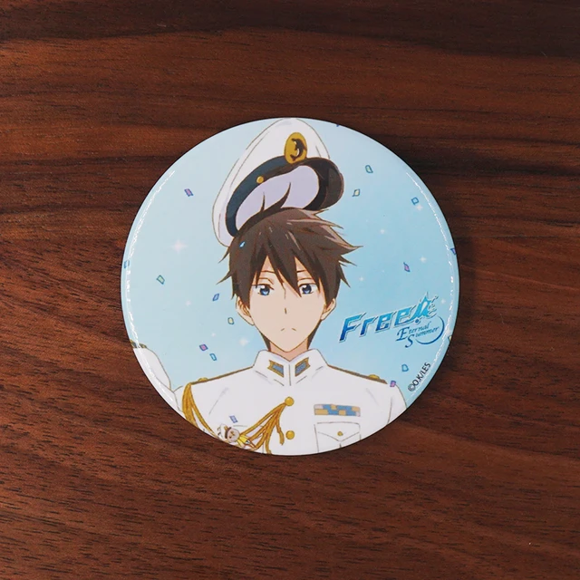 Free! Eternal Summer Anime Badge Nanase Haruka Tachibana Makoto Hazuki  Nagisa Ryugazaki Rei Rin Matsuoka Metal Badge Brooch Pins
