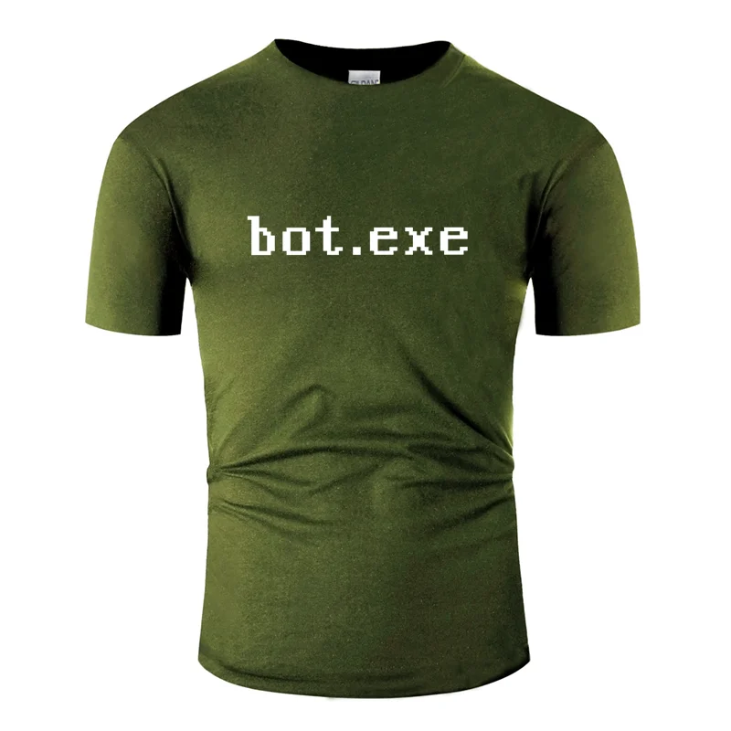 Принт здание bot.exe компьютерный учёный хакер интернет подарок футболка узор Солнечный свет Мужская футболка круглый вырез интересный