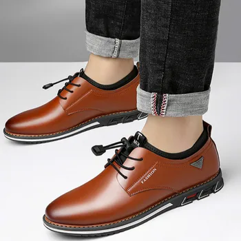 

2020 New Designer Big Size 38-48 Oxfords Leather Men Shoes Fashion Casual Slip On Formal Business Wedding Dress Shoes Zapatos