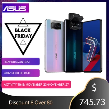 Перейти на Алиэкспресс и купить Смартфон ASUS Zenfone 7/ 7pro, Snapdragon 865/865 Plus, NFC, Android, OTA, 5000 мАч, QC 4,0, 8 Гб ОЗУ, 128/256 Гб ПЗУ, дисплей 6,67 дюйма