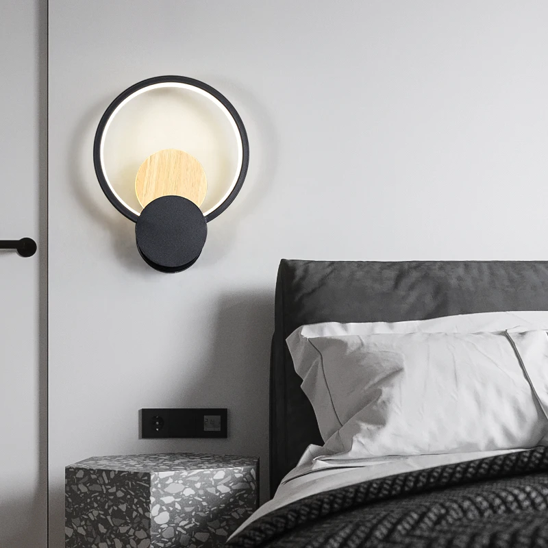 Tanie Skandynawska minimalistyczna lampa ścienna led nowy dom nowoczesny minimalistyczny korytarz korytarza sypialnia