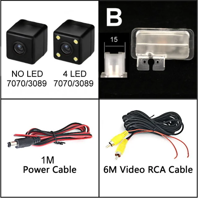 B Wire n Camera Для Toyota Esquire Camry Fielder Lewin Prius Auris Avensis Автомобильная камера заднего вида резервная камера для парковки ночное видение HD - Название цвета: B Wire n Camera