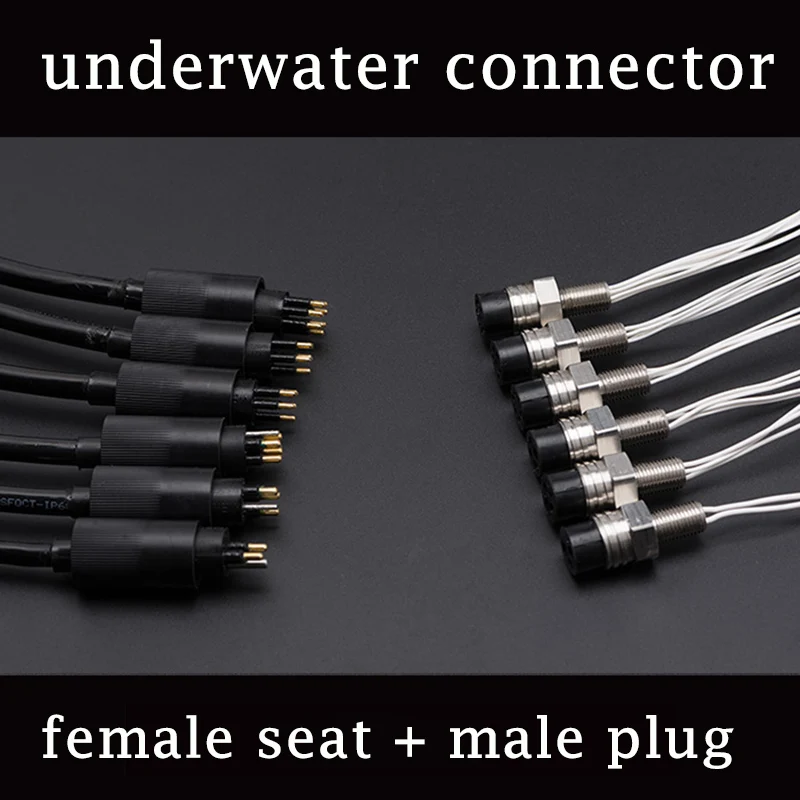 

Underwater Connector Watertight Connector Watertight Plug 400m Withstand Voltage Female Socket + Male Cable Plug