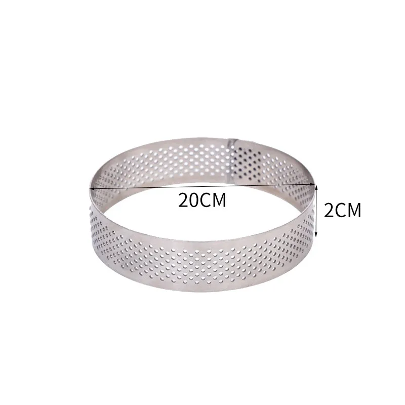 20 cm TTLIFE, круглая форма для торта из нержавеющей стали, крепкая и крепкая, сделай сам, художественный декор, кухонные инструменты для выпечки, простое использование, многоразовые Инструменты для торта - Цвет: 20 cm