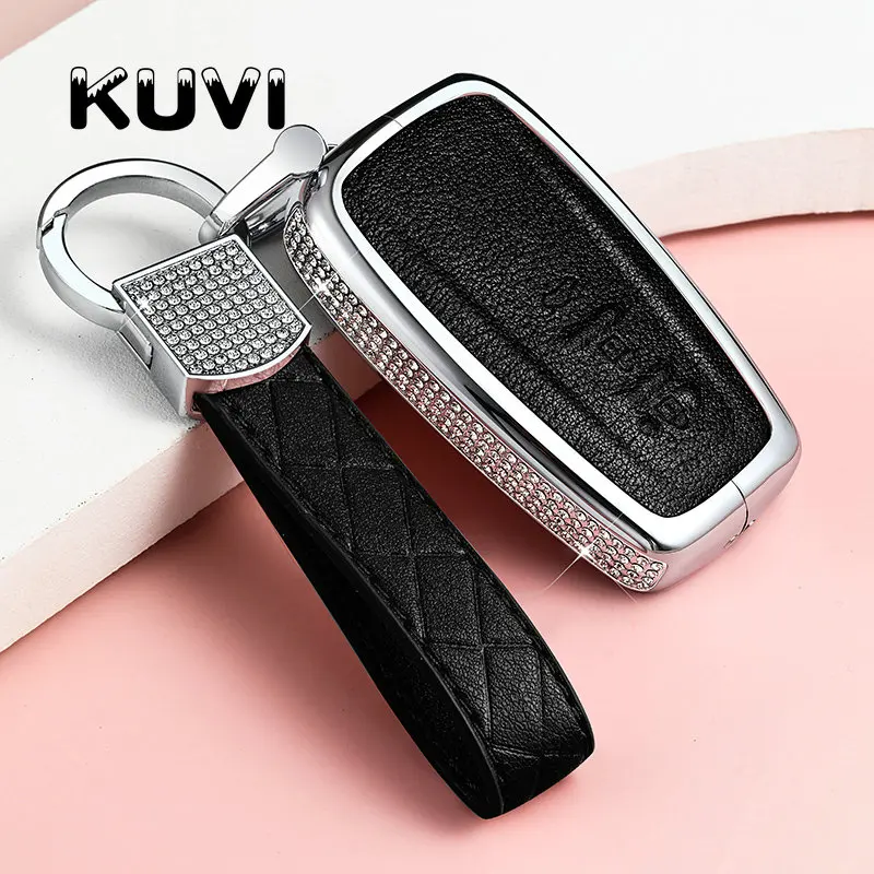 Alloy Leather Remote Car Key Cover Case For Toyota Camry Chr Prius Corolla Rav4 Prado 2017 2018 Remote 3 Button - - Racext™️ - - Racext 19