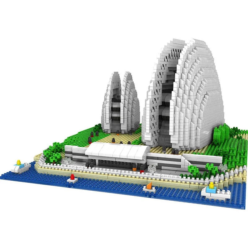 Мини-архитектура Skyline Sydney Opera House алмаз микро блок здание столица Лондона Башня Биг-Бен