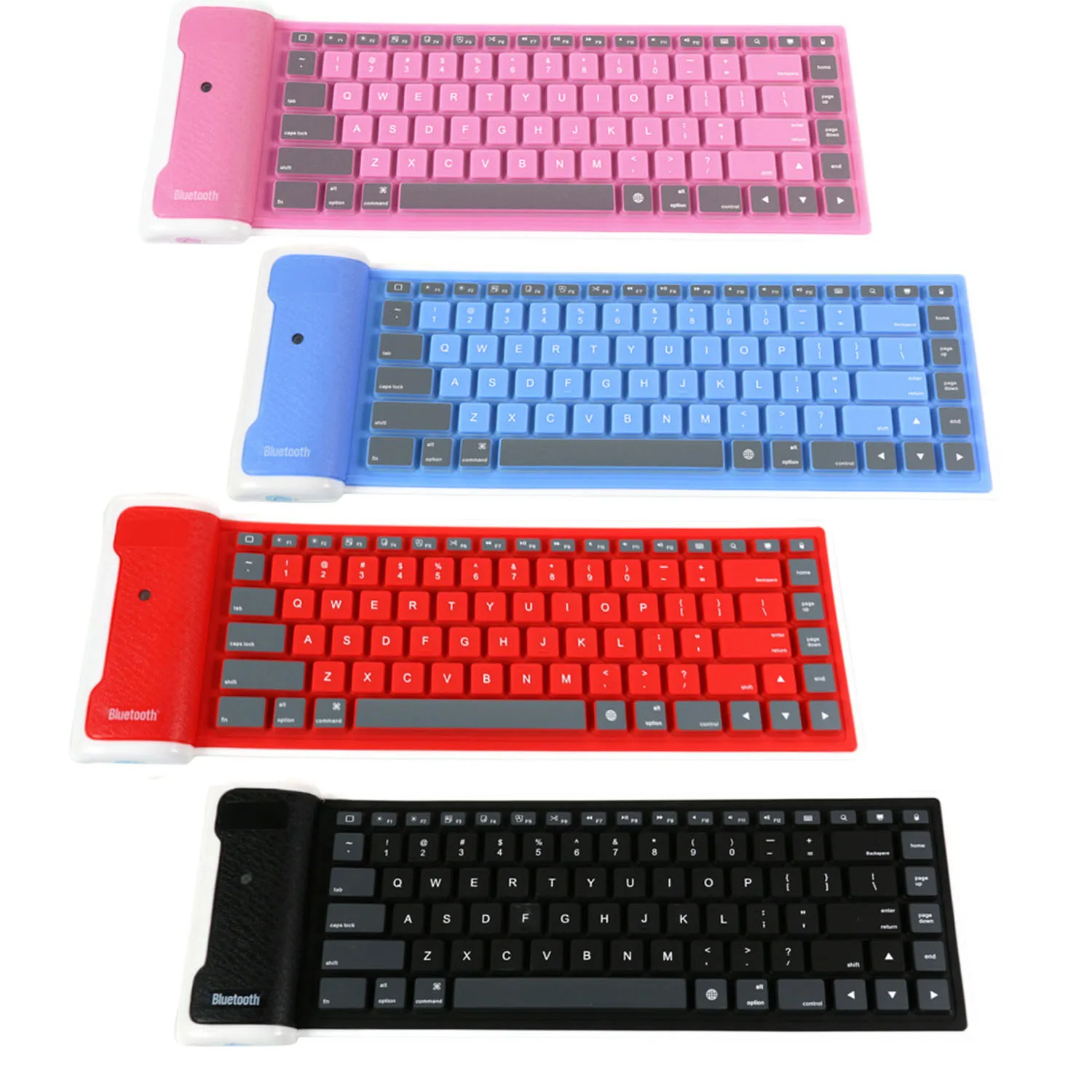 

Vococal USB Keyboard Silicone Flexible Foldable Wireless Bluetooth Keypad For PC IOS iPad Android teclado inalambrico tastiera