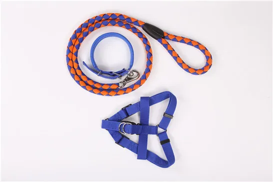 Orange Blue Собачья Бытовая нейлоновая грудная веревка для рук, поводок для собак - Цвет: Orange Blue