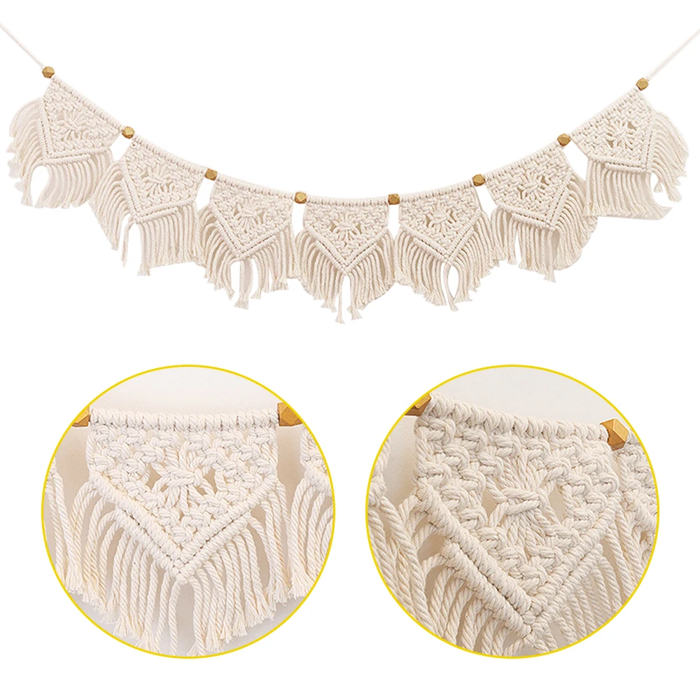 Home Decoration Bohemian Banners Macrame Wall Hanging Tapestry Art Wall Accents Yellow Beads Tassels Chic Dorm Room Home Decoration Bohemian Banners Macrame Wall Hanging Tapestry Art Wall Accents Yellow Beads Tassels Chic Dorm Room