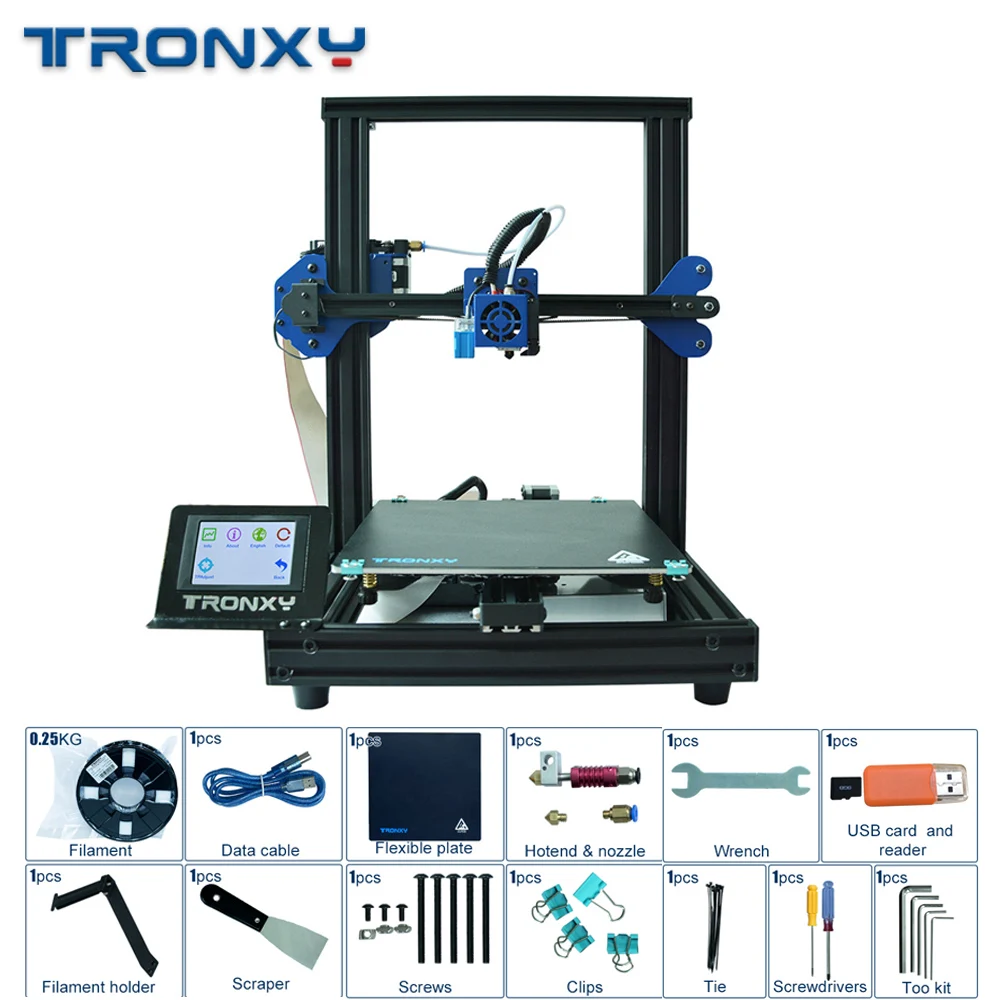 

Tronxy XY-2 PRO Auto Level 3D Printer Kit Resume Power Failure Printing Fast Assembly Sensor 3.5''Touch Power Failure Printing