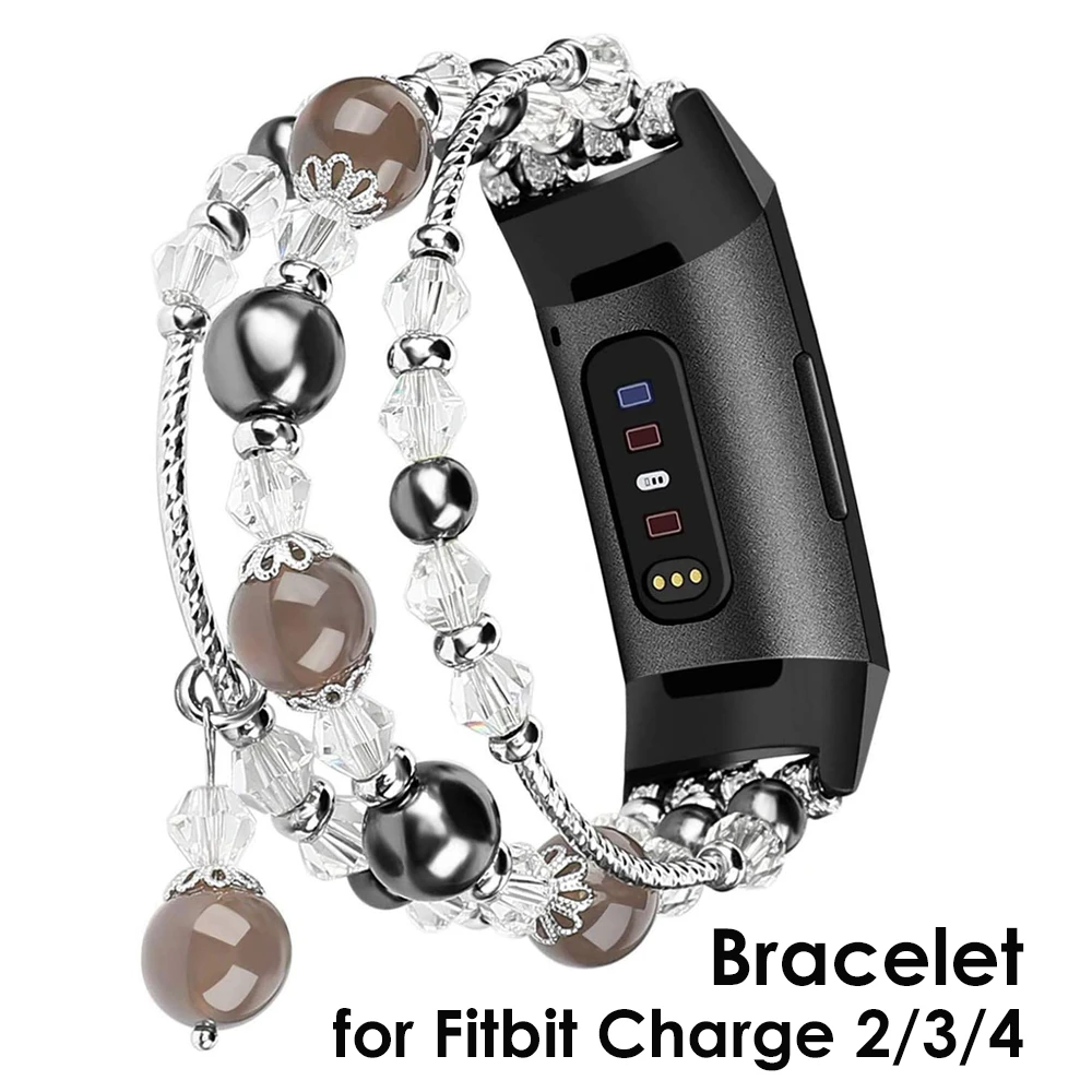 Luxe Agaat Armband Voor Fitbit Lading 3 \u0026 Charge 4 \u0026 Charge 2 Band Voor  Vrouwen Bling Sieraden Elastische Bandjes horloge Accessoires|Watchbands| -  AliExpress