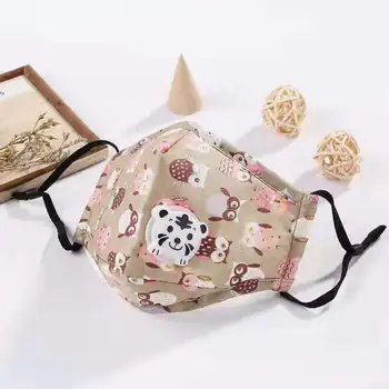 

children PM2.5 mask Vertical Folding Non Woven fabric Mask with breath Valve Anti dust Mouth muffle Mouth Mask Respirator