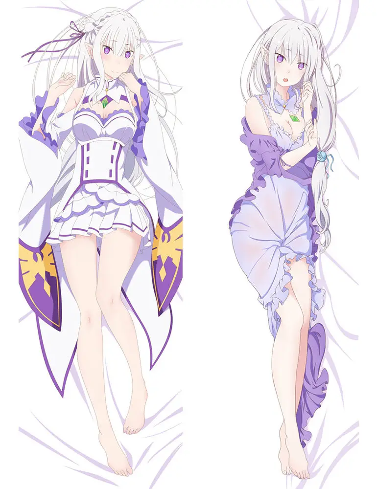 3D двусторонний Японский аниме Re Zero Emilia девушка бросок Otaku Dakimakura подарок постельные принадлежности обнимающий тело наволочка 150x50 см