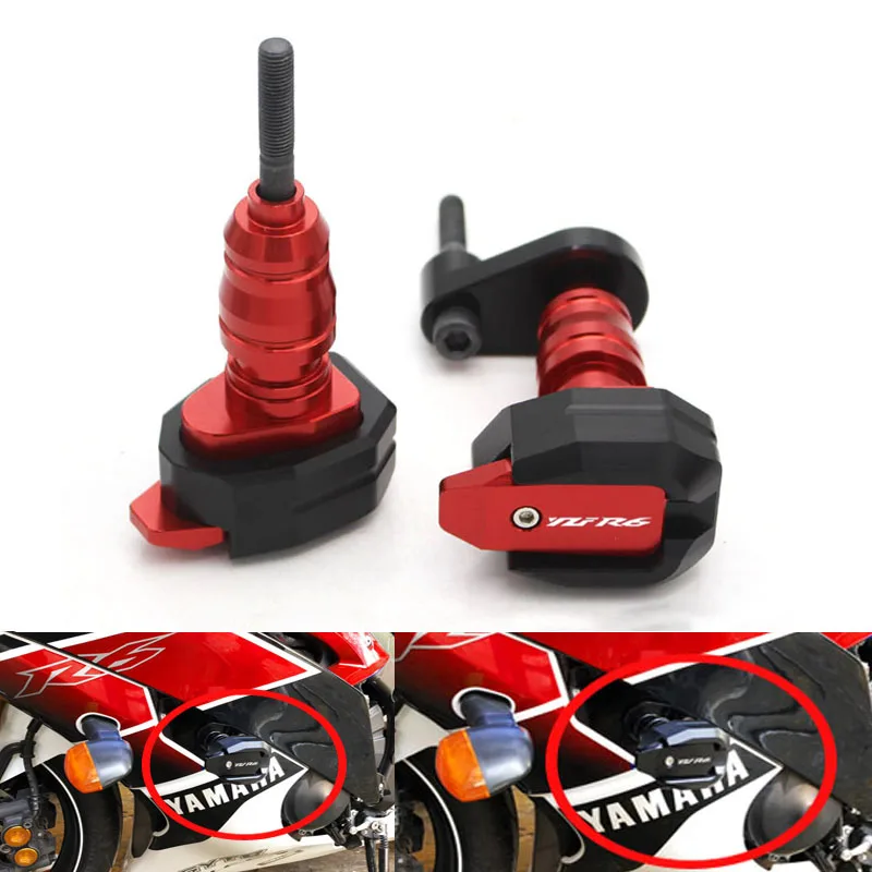 Black Motorcycle Crash Pad Frame Slider Protector For Yamaha YZF R6 2006-2007