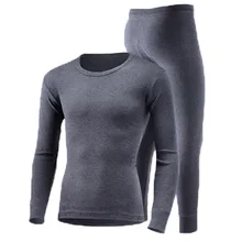 Термо костюм мужской комплект с длинным рукавом термобелье зимние теплые кальсоны мужские кальсоны термо костюм Лидер продаж Флисовая теплая XXL XXXL