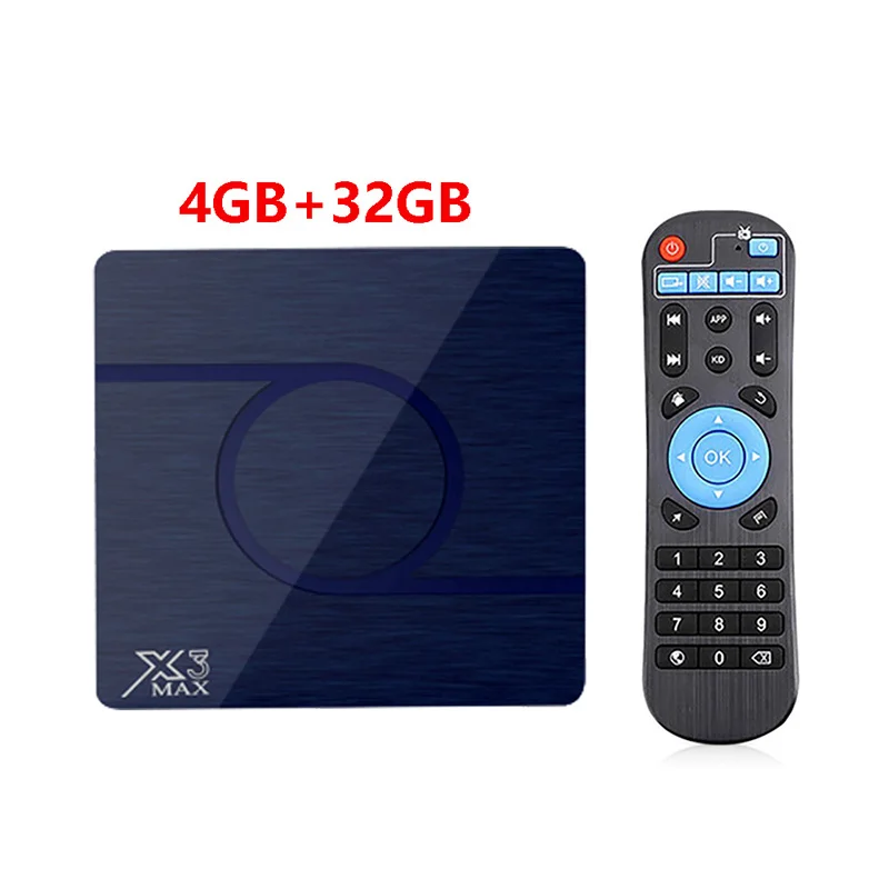 ТВ приставка X3 Max Android 9,0 Amlogic S905X3 4 ГБ 32 ГБ 64 Гб телеприставка 8K 1080P HD медиаплеер 2,4G 5G wifi Netflix Google плеер - Цвет: 4G32G