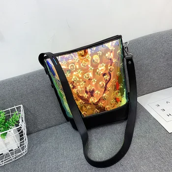

Niche Design Laser Bucket Bag Fashion Printing Handbags Large-capacity Colorful Laser Shoulder Bags Messenger Louis Brand Gg Sac