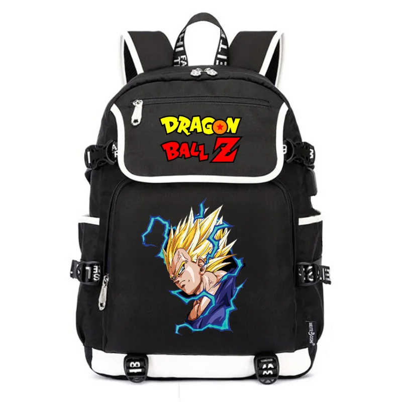 Dragon Ball Аниме Bookbag Оксфорд школьные сумки для девочек подростков зарядка через usb Ноутбук Рюкзак Большой Путешествия Bagpack Сон Гоку Rugzak
