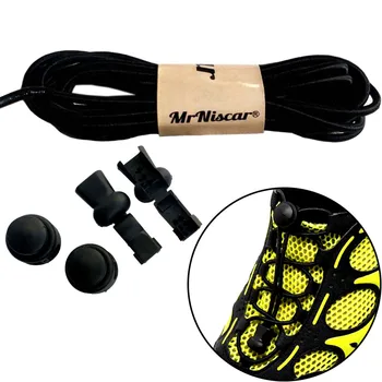 

1Pair Elastic No Tie Shoelaces Sport Shoes Round Shoe Laces Black Men Women Elastic Sneaker Lazy Shoe Lace Lock Buckle Sznurowki