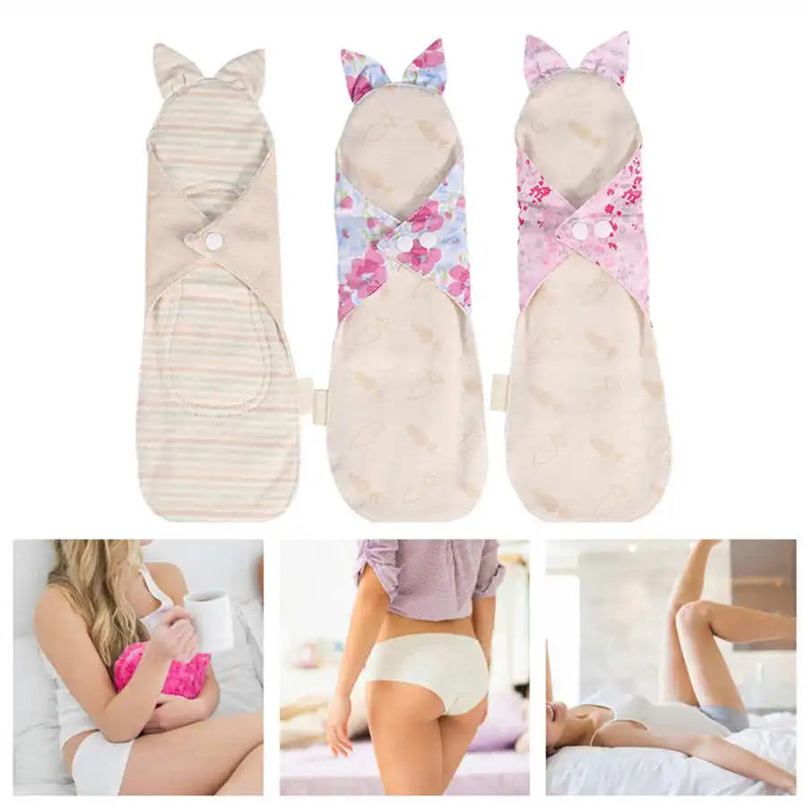 1pcs Washable Organic Cotton Feminine Sanitary Napkin Reusable