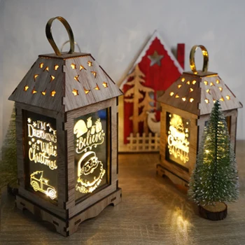 

1 Pcs Christmas Lantern Flashing Light Up Party Bar For Home Lamp Navidad Decoration New Year Ornament
