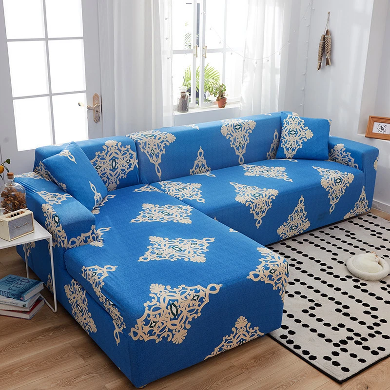 Yaapeet L-shaped Sofa Cover Printing Elastic Simple Modern Couch Sofa Sectional Armrest Sofa Slipcover For Living Room Decrator - Цвет: 6