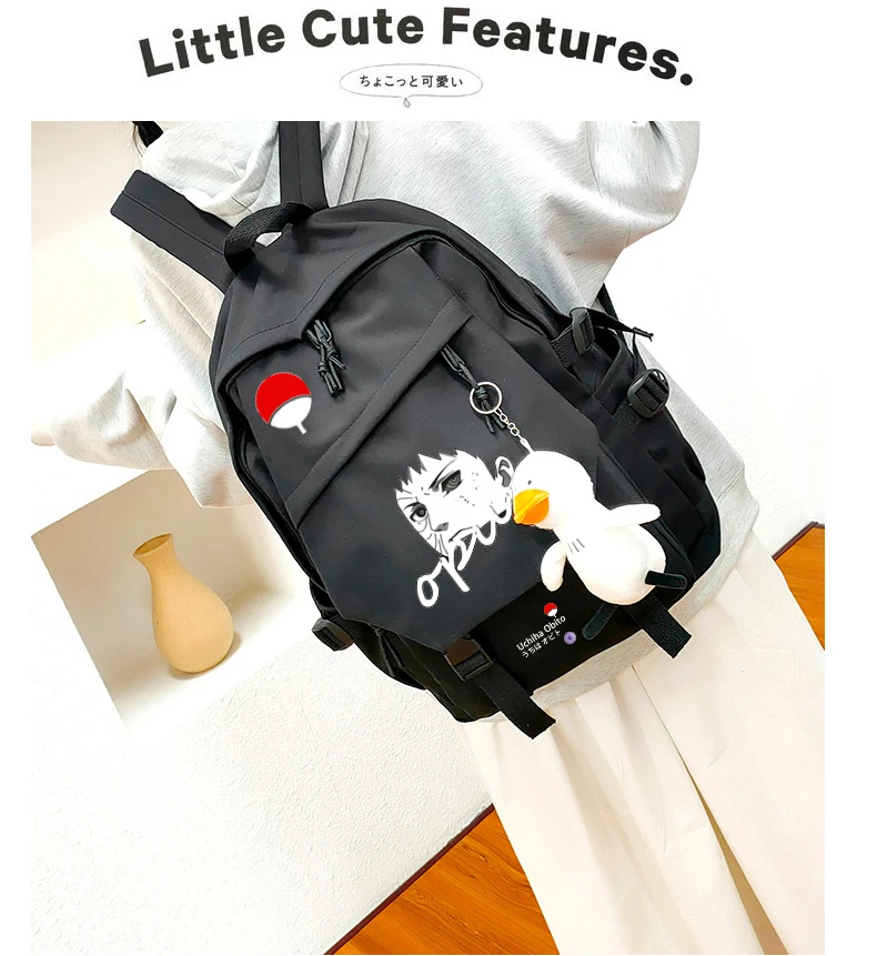 french maid outfit Anime Backpack Uzumaki Uchiha Sasuke Ltachi Hatake Kakash Akatsuki Student School Shoulder Bag Teentage Laptop Travel Rucksack naruto costume